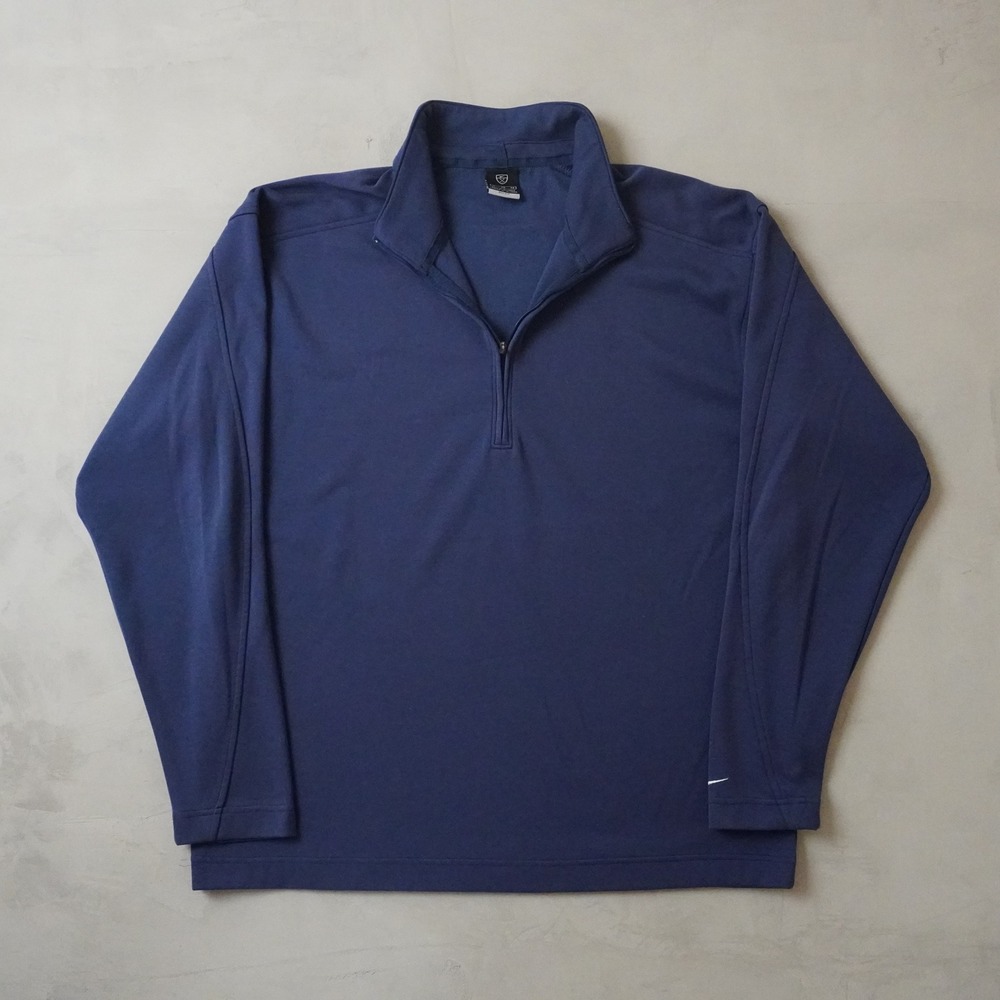 Nike Golf Dri-FIT Quarter Zip Pullover XL Mens Navy Blue Long Sleeve Mock Neck